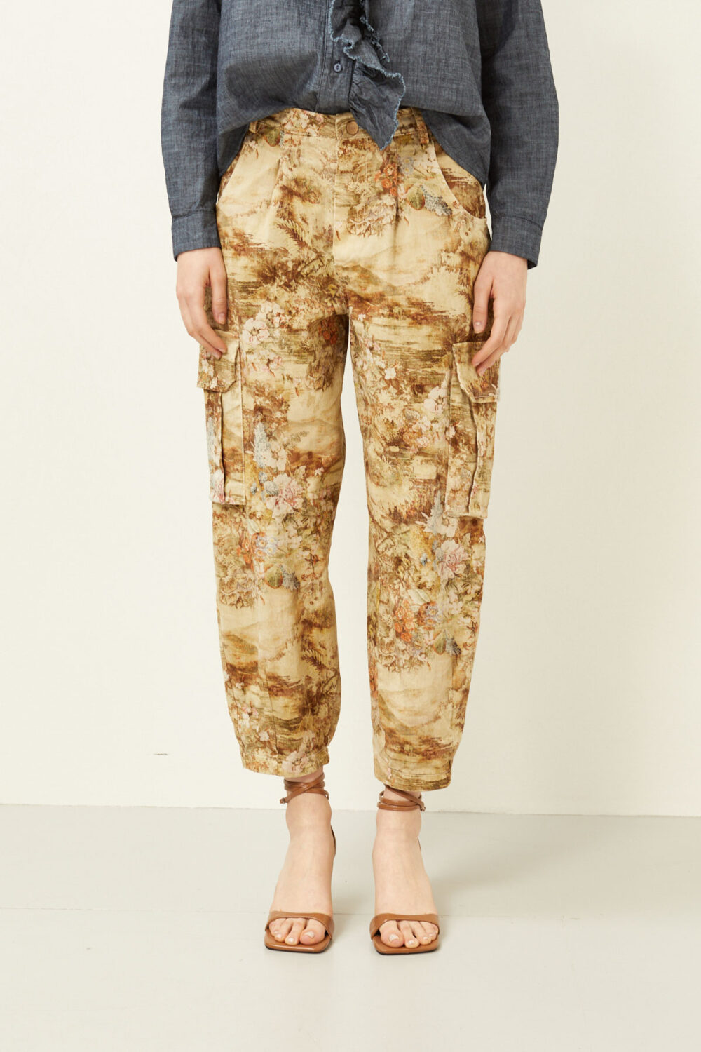 Pantalone fantasia naturalistica