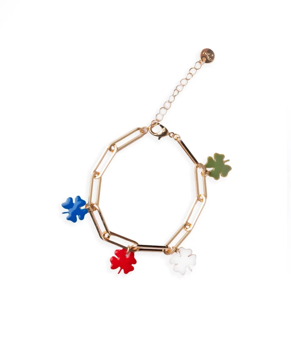 Bracciale con charms quadrifoglio
