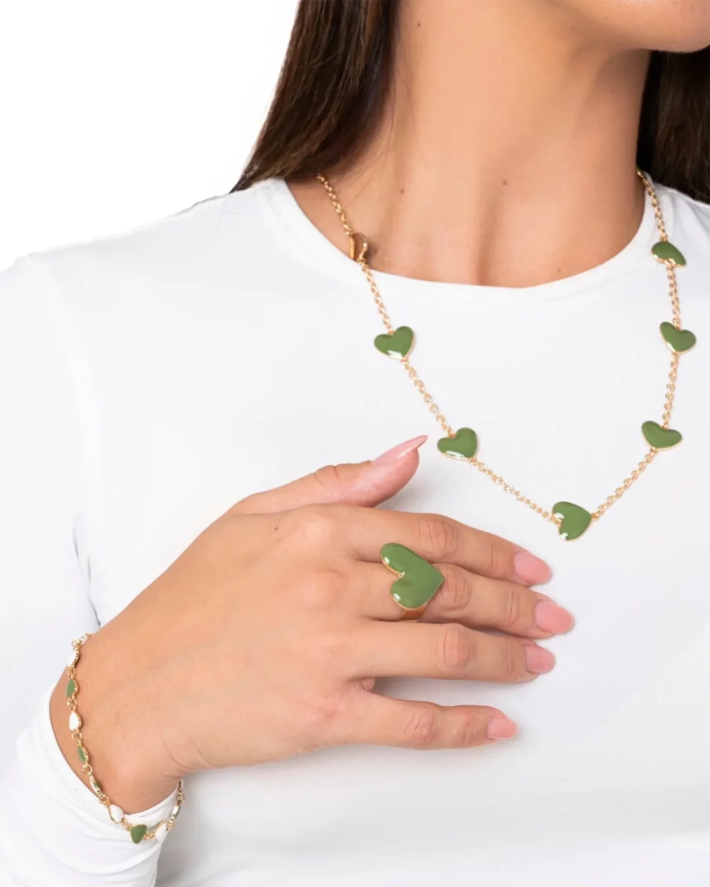 Anello regolabile con cuore - immagine 2