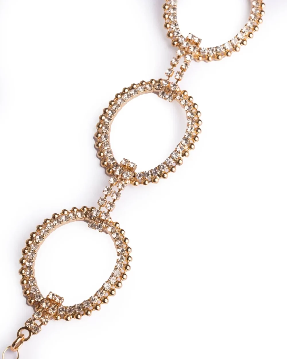 Bracciale in metallo con strass - immagine 3