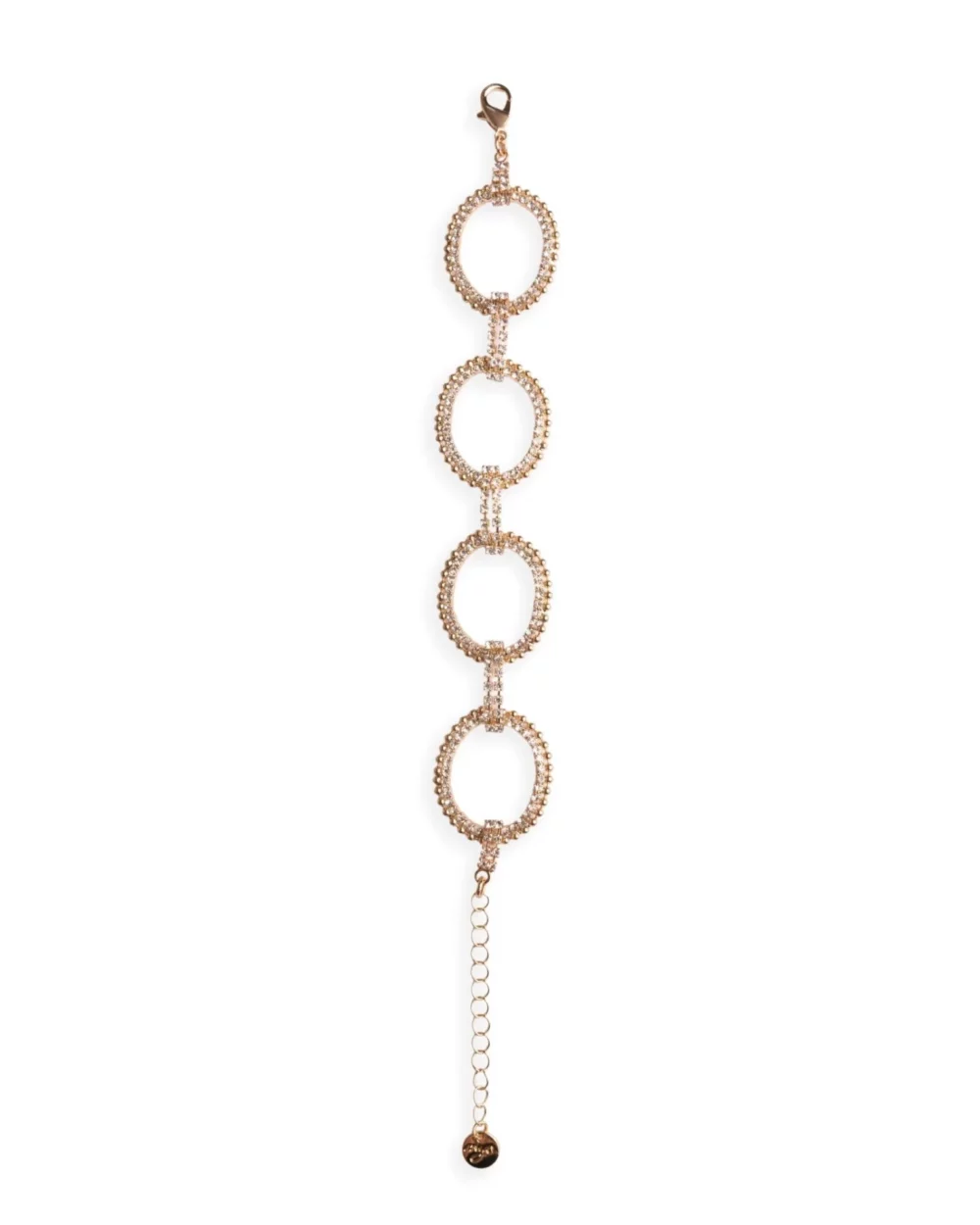Bracciale in metallo con strass