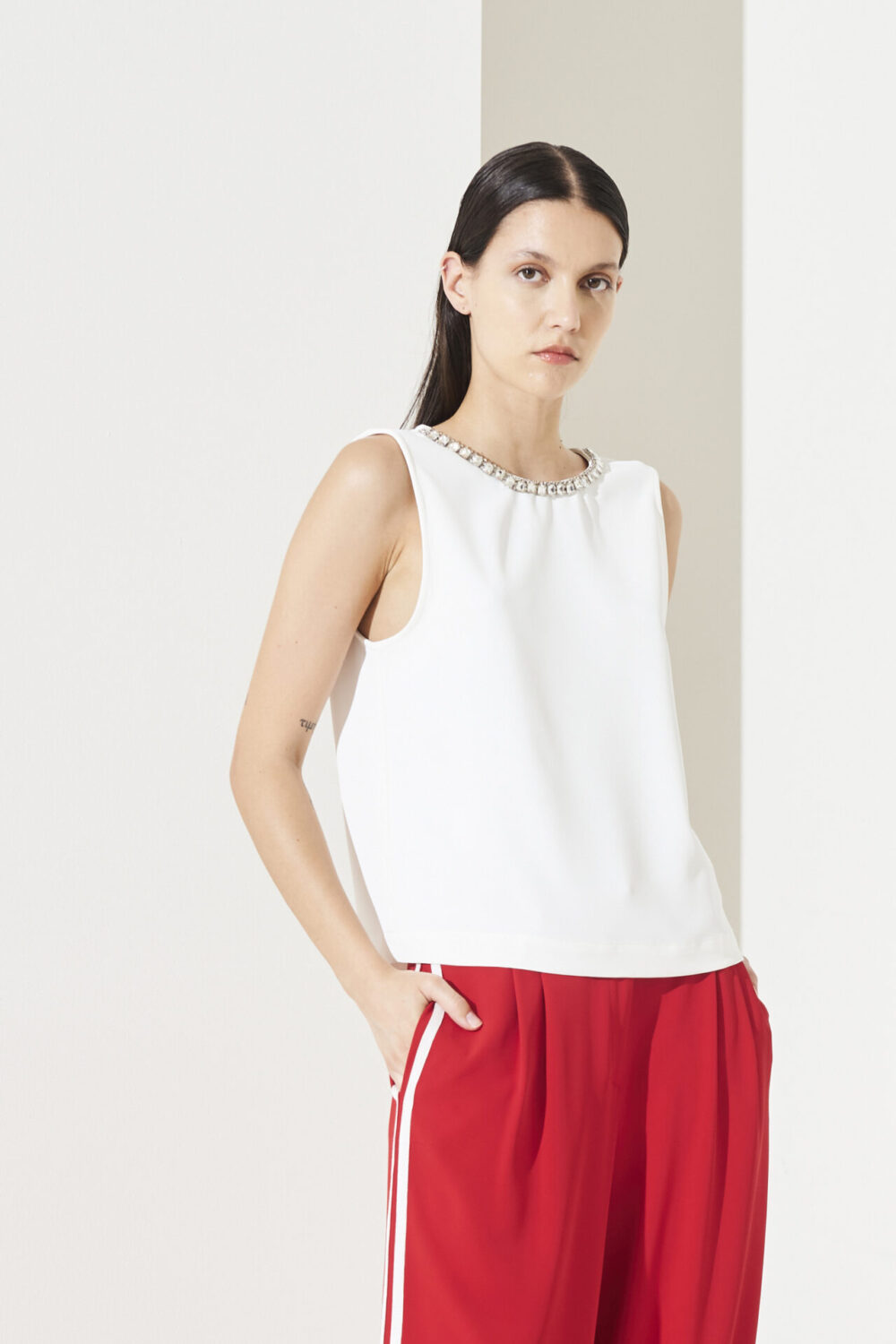 PANTALONE PENCES BANDA LATERALE FLUIDO