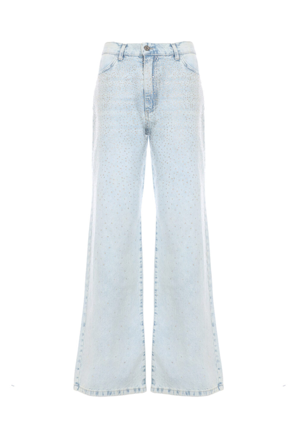 JEANS REGULAR STRASS DENIM LIGHT BLUE - immagine 2