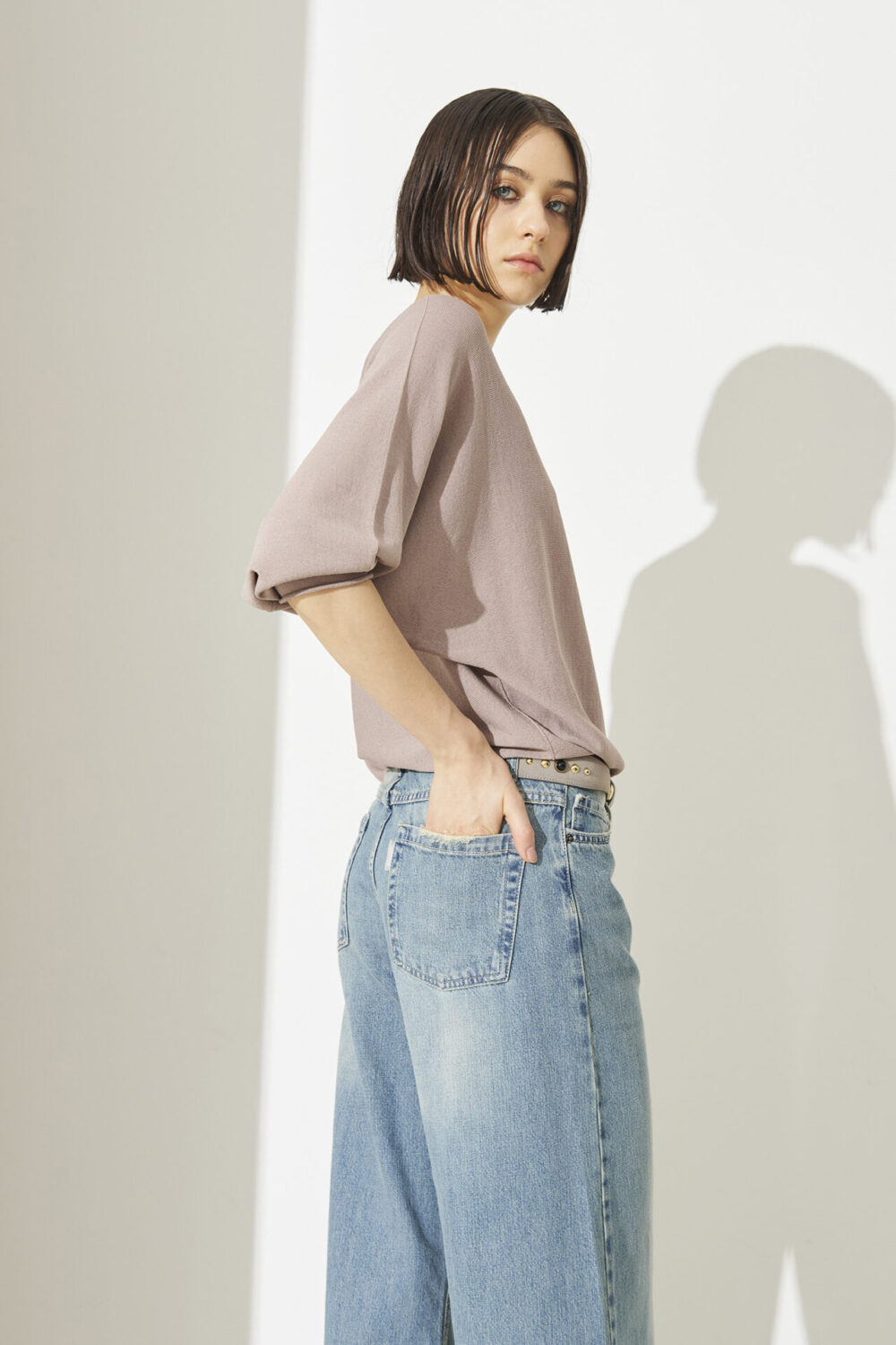 JEANS FLAIRE MOLATURE DENIM MED. BLUE - immagine 3