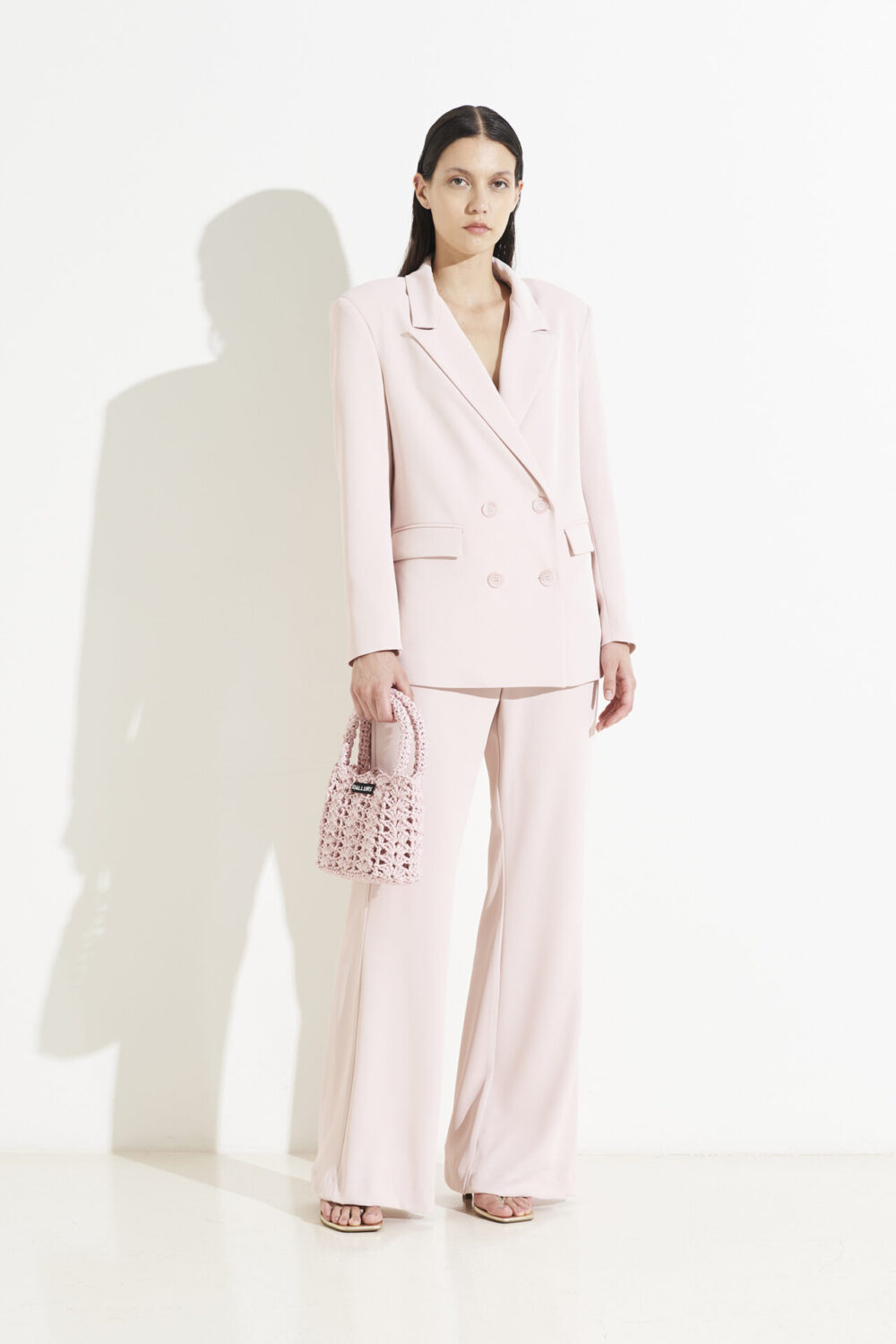 SANDRA - PANTALONE PALAZZO CREPE BASIC - immagine 2