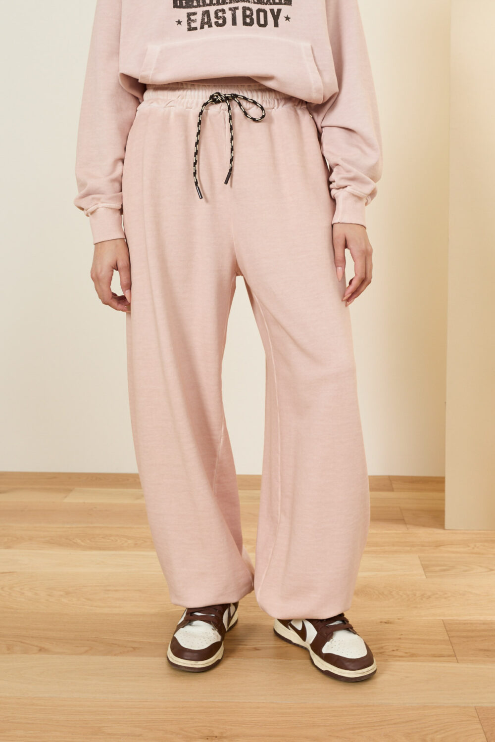 Pantalone in cotone effetto delavè